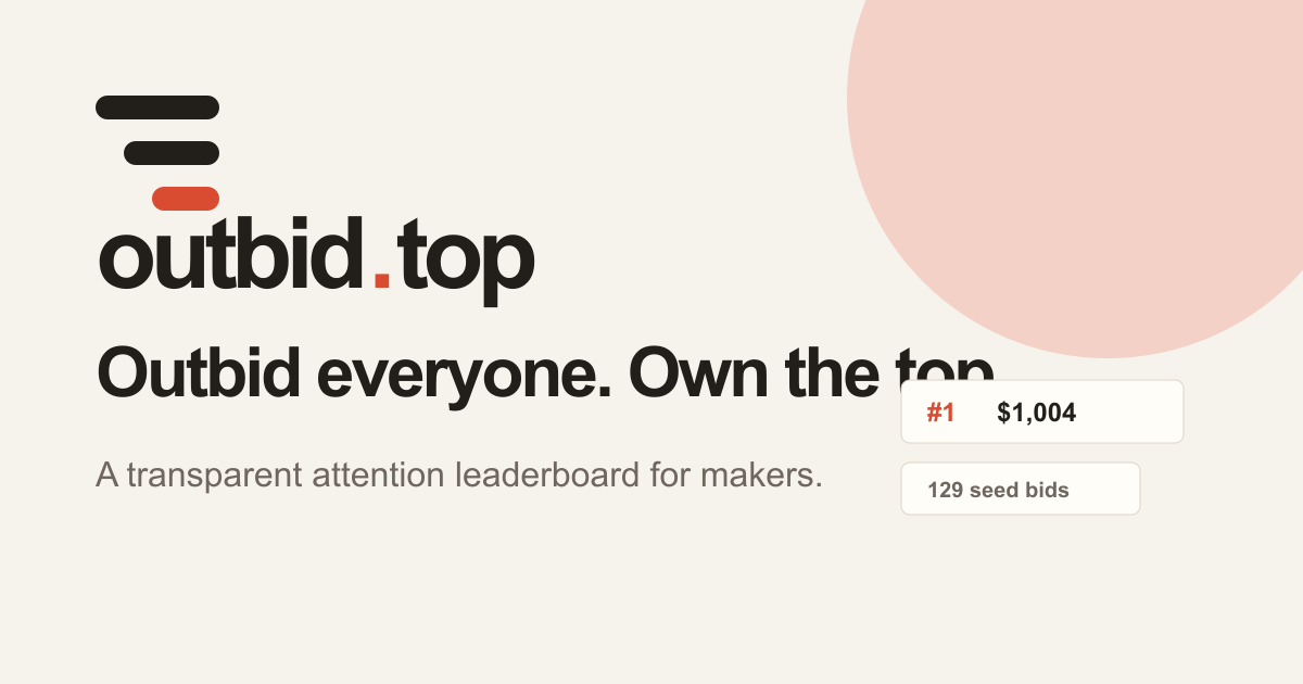 Outbid.top Open Graph preview